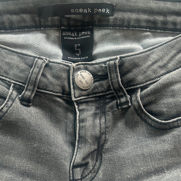 Sneak Peek women's charcoal denim skinny jeans - Picture 3 of 11